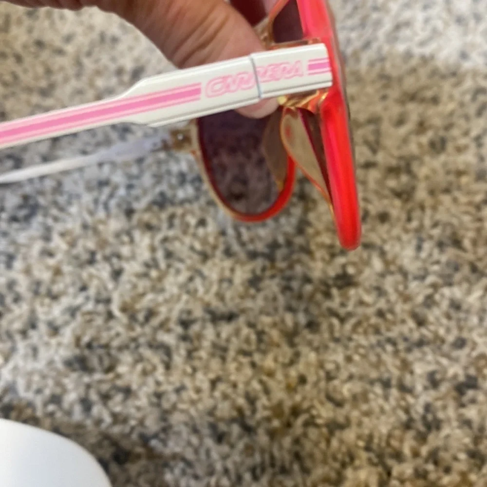 Vintage Carrera "Endurance" Sunglasses - Pink / Crystal / White - Made in Italy - Picture 6 of 10